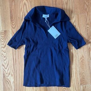 & Other Stories Ribbed Polo Tee NWT - size S